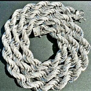 Twisted 925 Moissionate Rope Chain